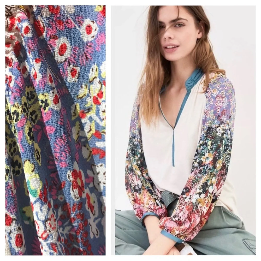 Anthropologie Tiny Eleanor Balloon Sleeve Top